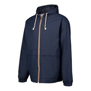Weatherproof Original Men's Hooded Full Zip Rain Slicker Jacket Raincoat Blue M